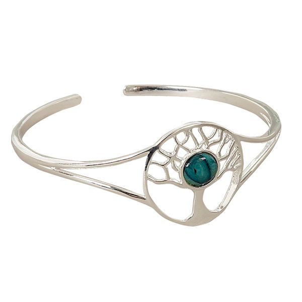 Heathergem Tree Of Life Plated Bangle (image for) Heathergem Tree Of Life Plated Bangle