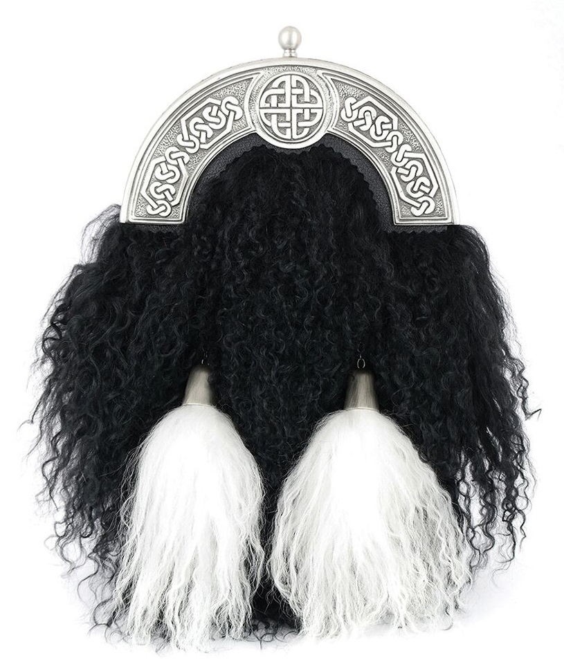 Persian Lambs Wool Black Sporran (image for) Persian Lambs Wool Black Sporran